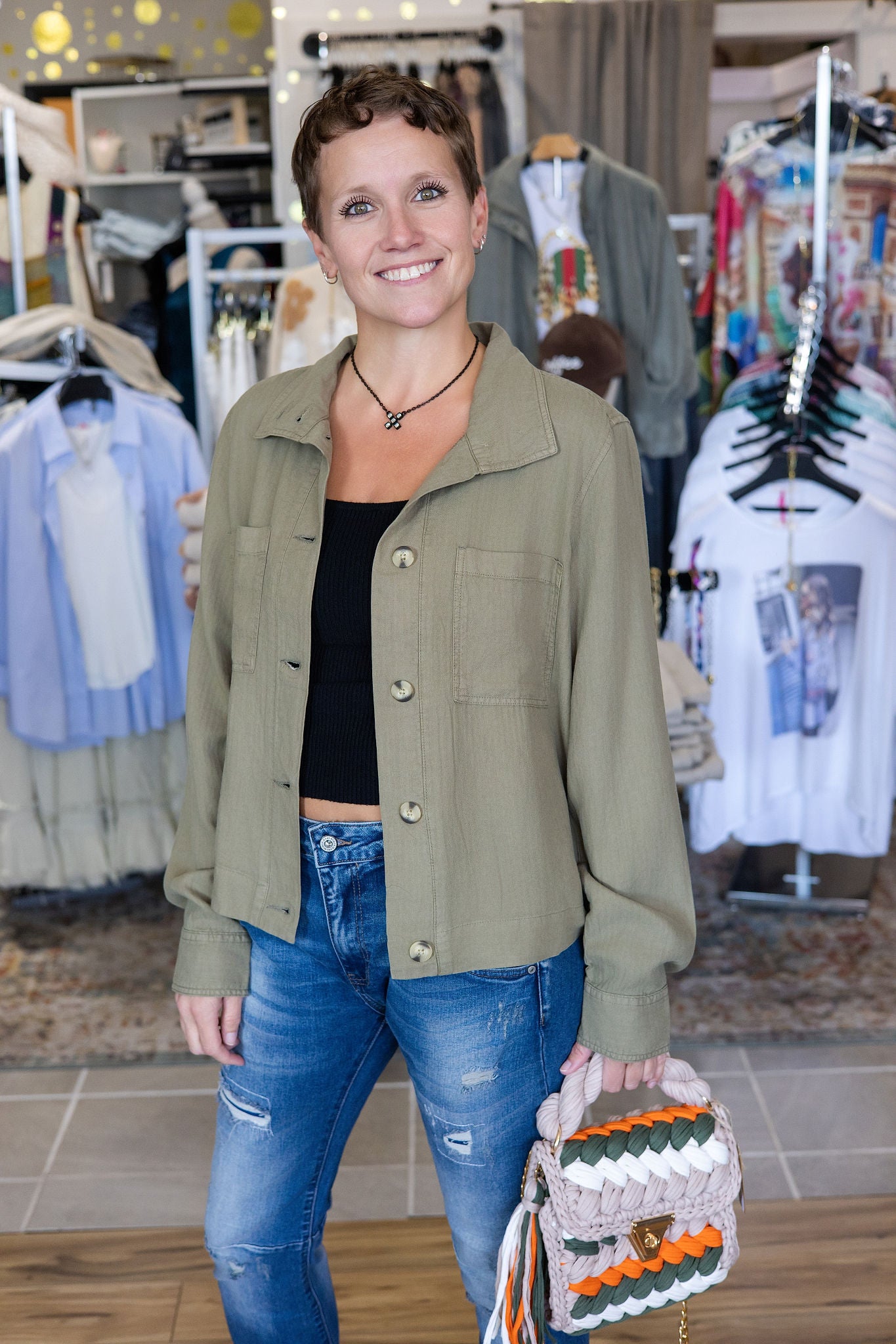 Serena Lightweight Button-Up Jacket