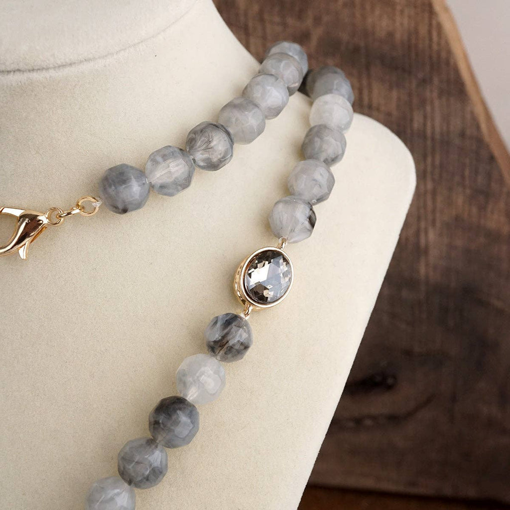 Long Coin Chunky Beaded Necklace – Marbled Muse