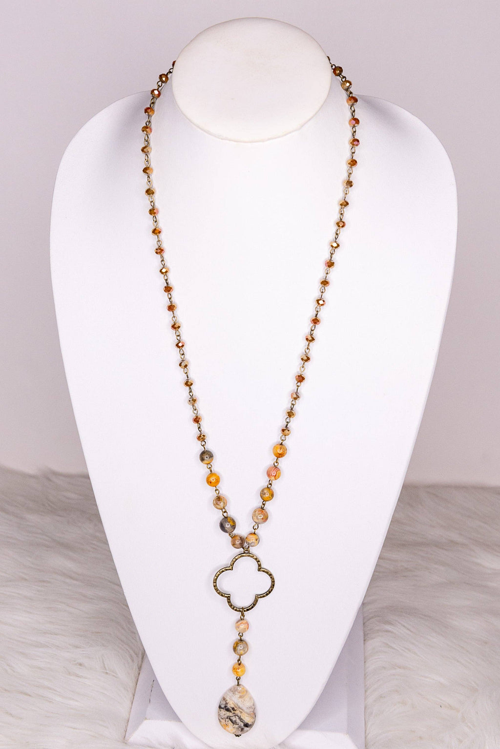 Boho Necklace Alani Necklace in Taupe