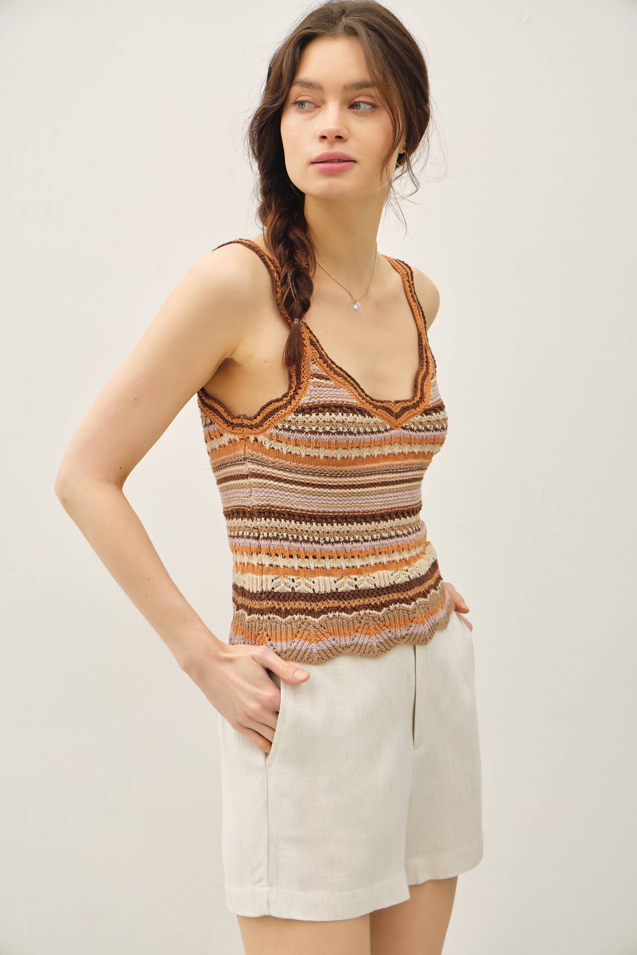 Raquel Knit Tank Top in Multi