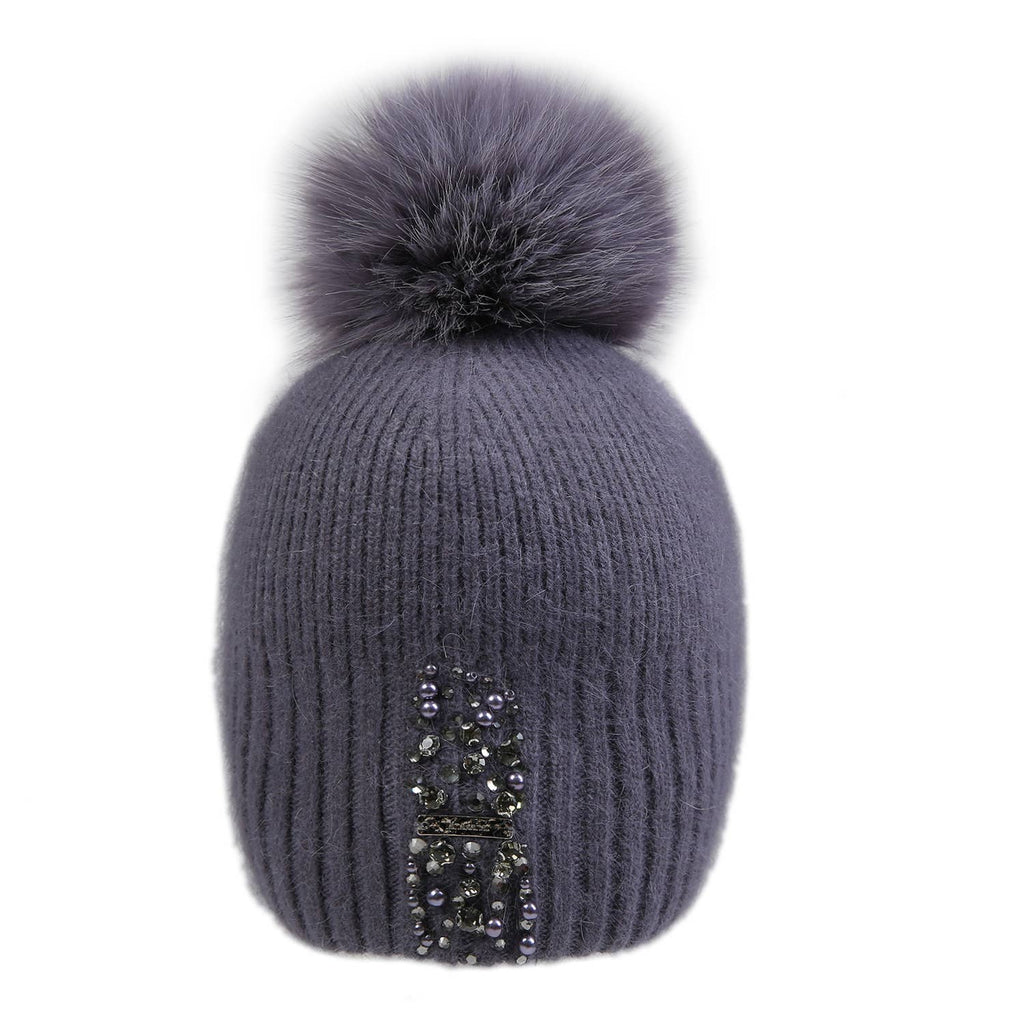 Decorative Perlies Accent Pompom Hat SD120