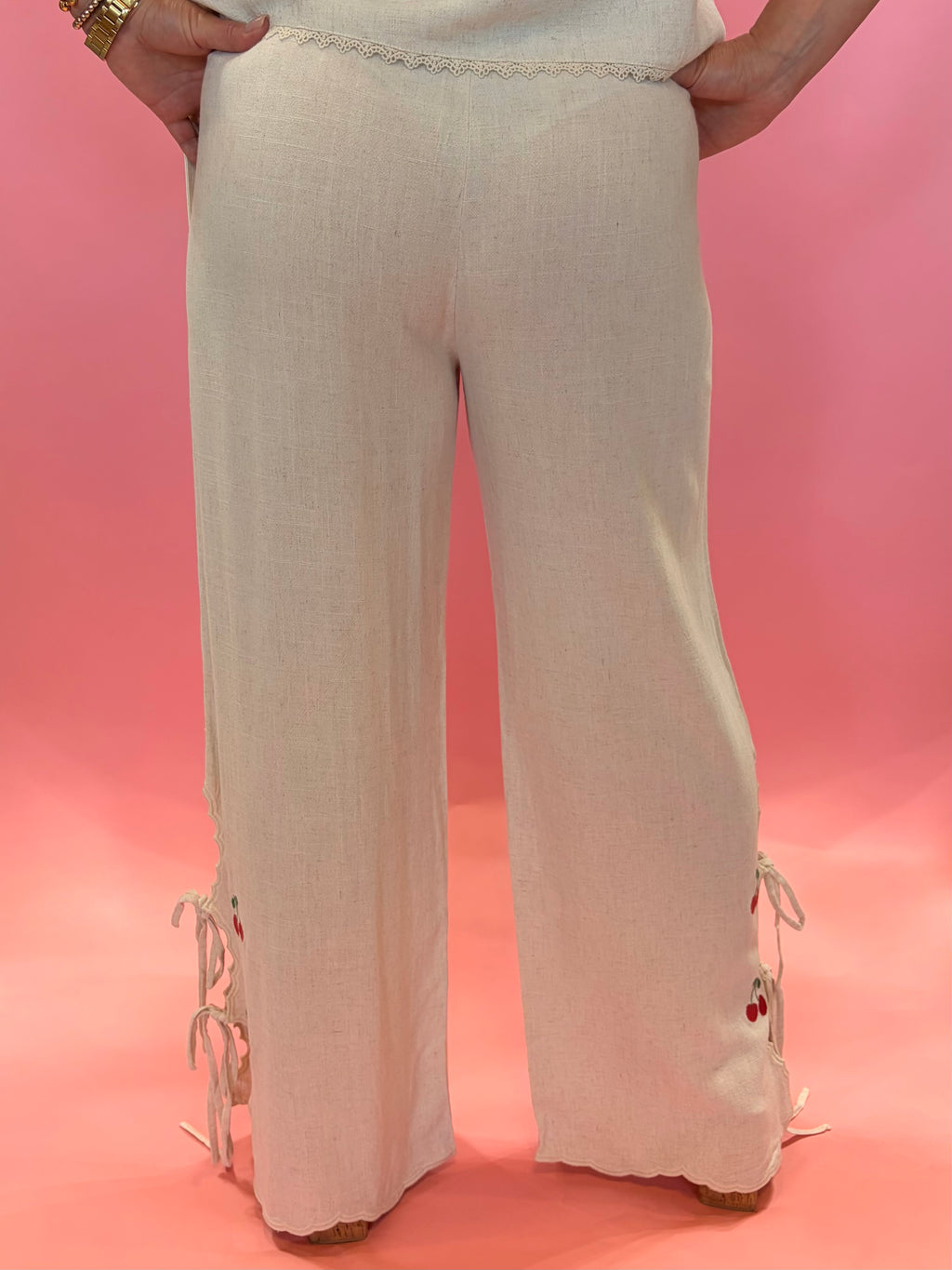 Cherry Tie Breeze Pants