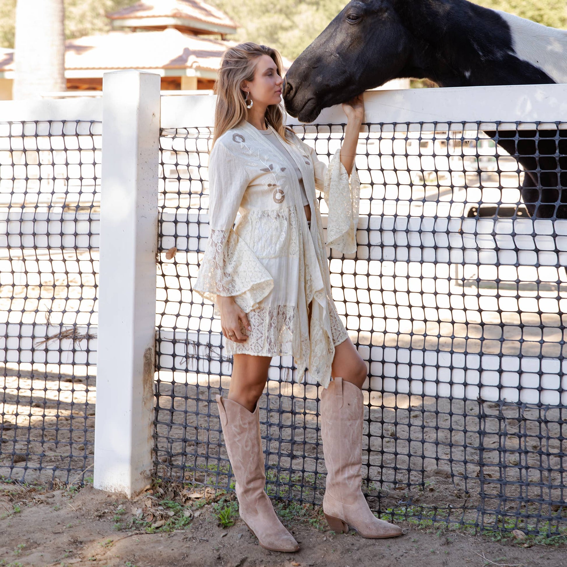 Boho Romantic Layered Cardigan Shrug Lace Patchwork Top/Elena