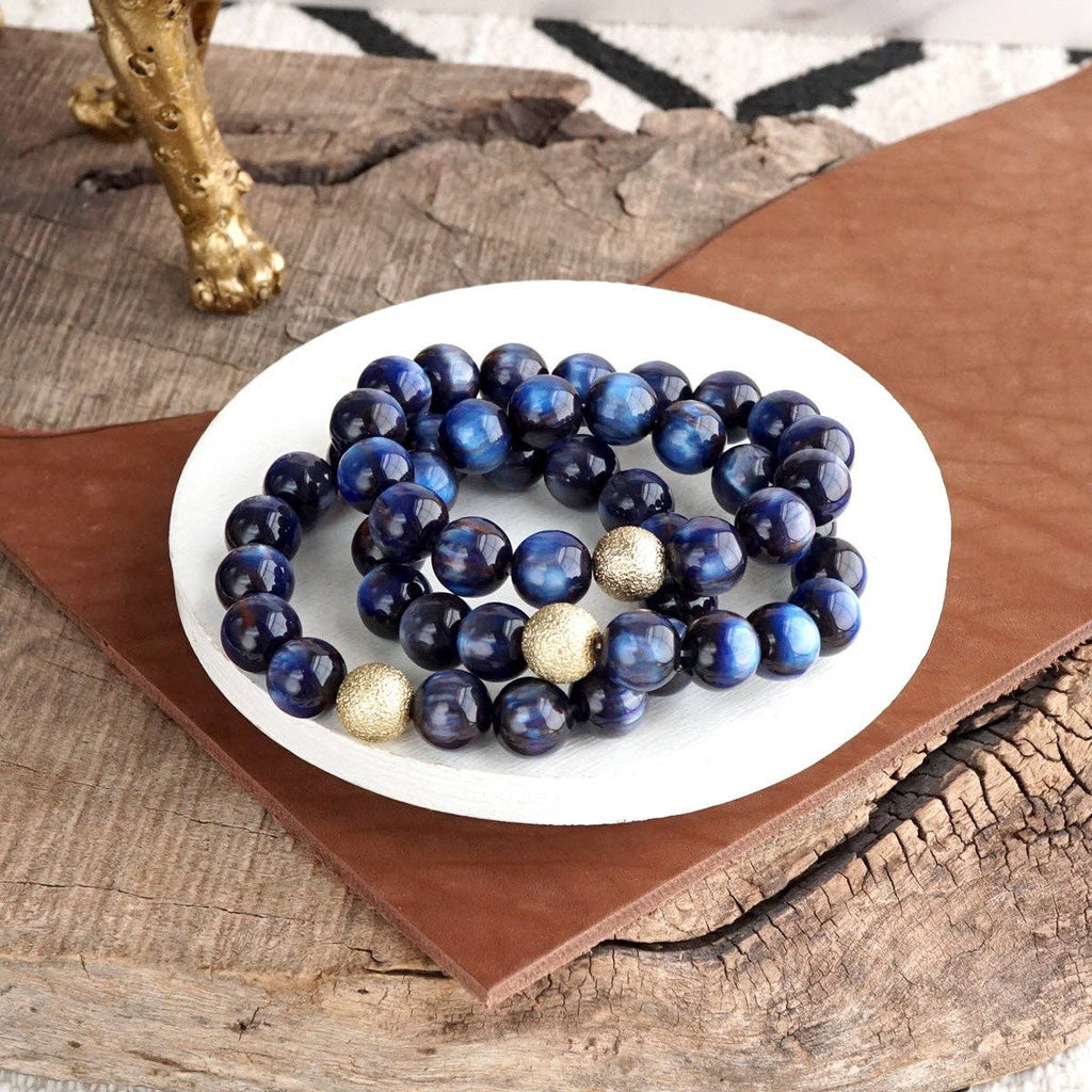 Chunky Beaded Stretch Bracelet Set – Fall Glow