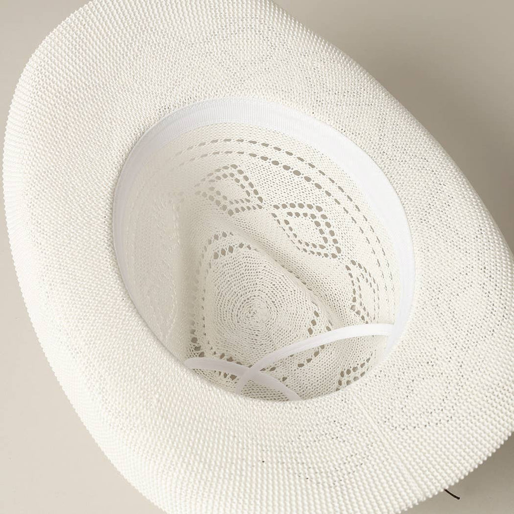 Eco-Friendly Woven Cowboy Panama Adjustable Sun Hat