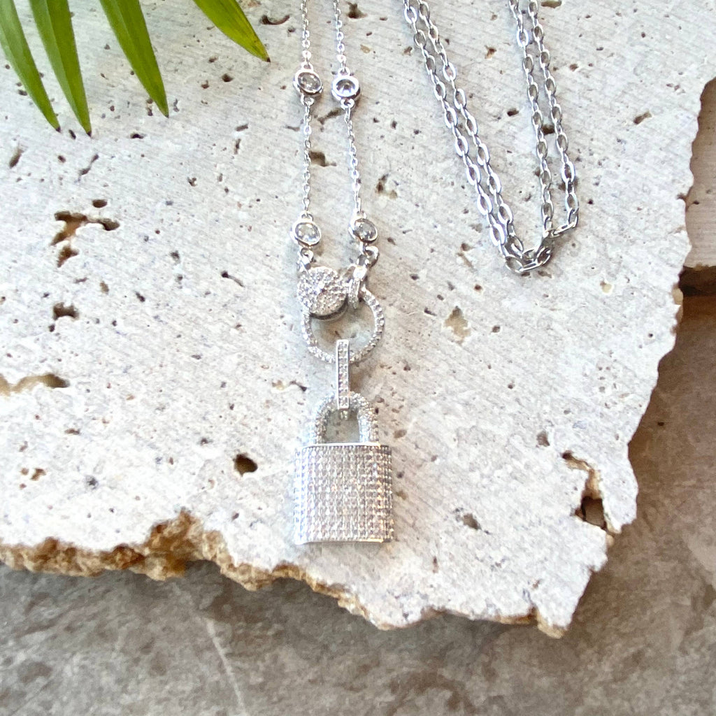 Lock Crystal Necklace