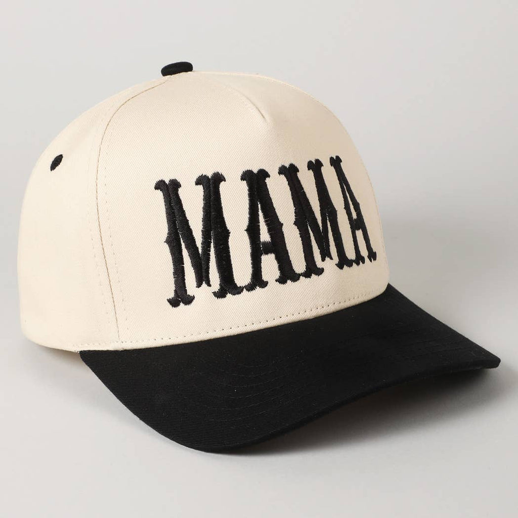 MAMA Typographic Design Embroidery Baseball Cap