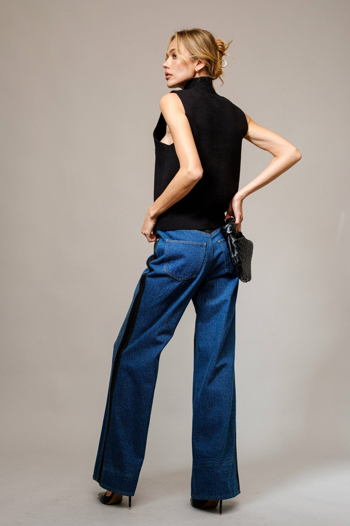 Verona Two-Tone Wide Leg Jeans