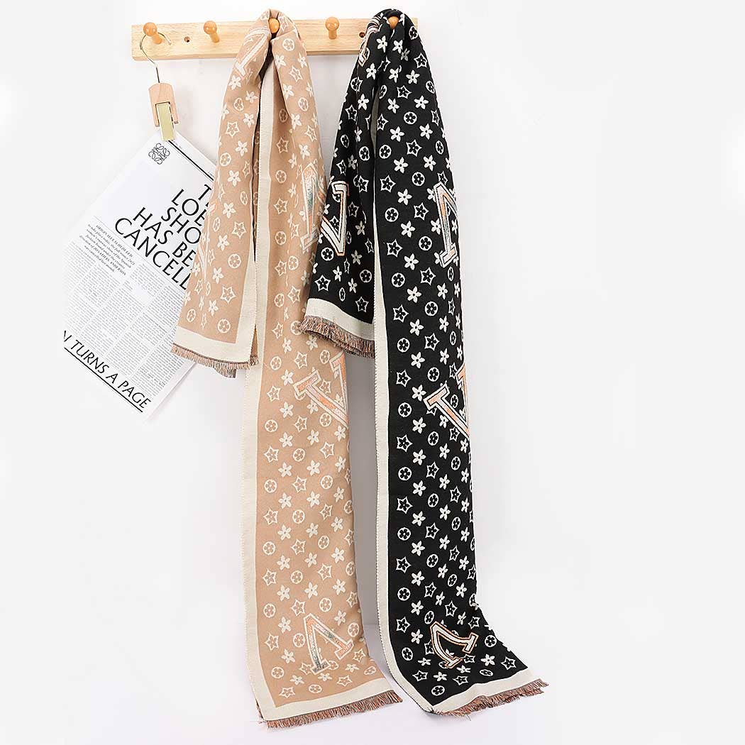 Estelle Signature Monogram Scarf