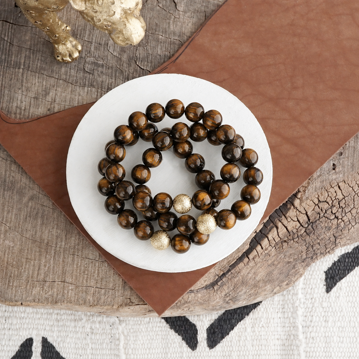 Chunky Beaded Stretch Bracelet Set – Fall Glow