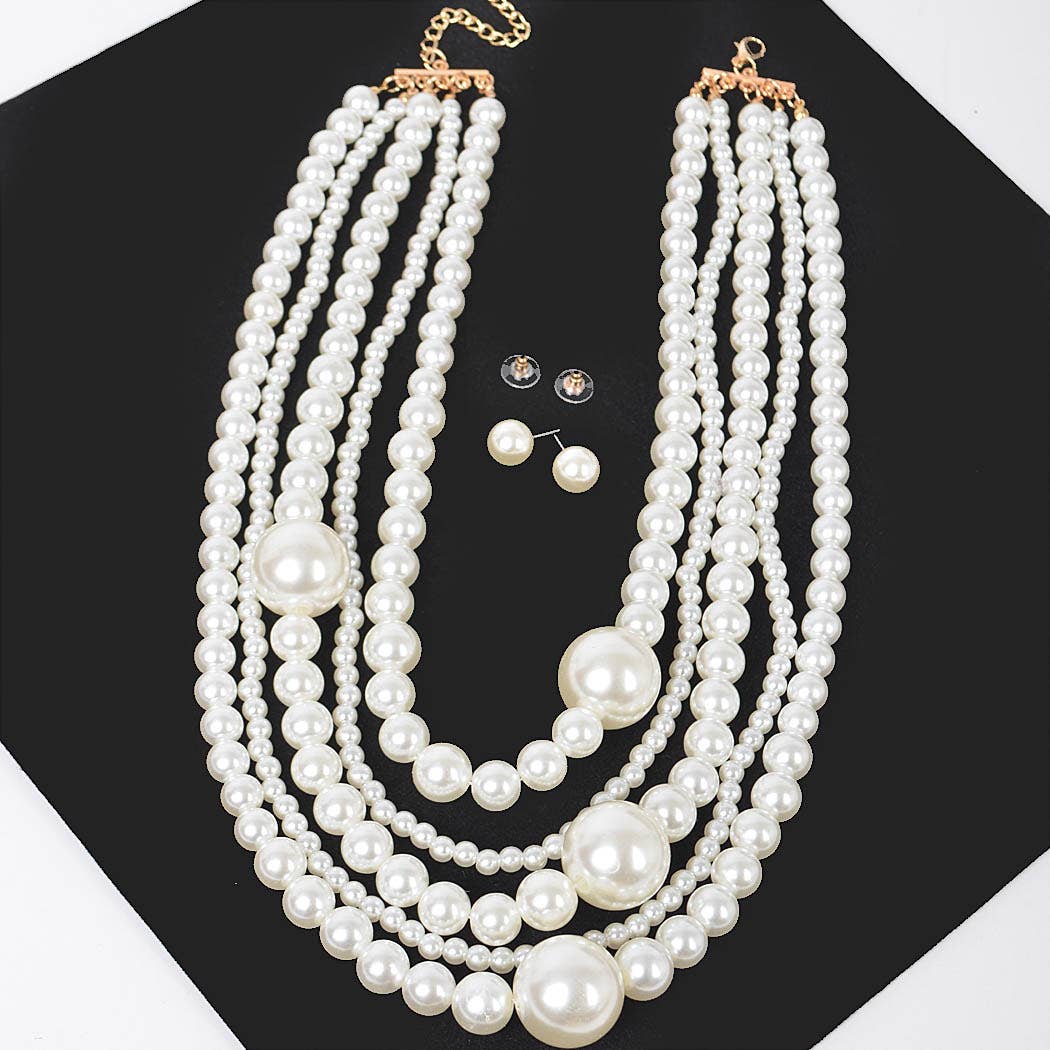 Multi Pearl Layered Necklace