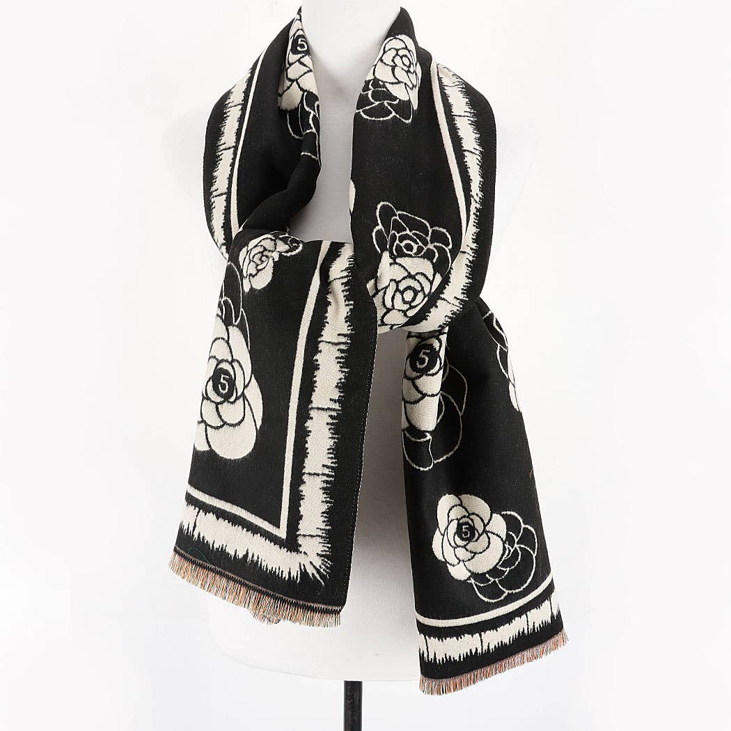 Genevieve Camellia Wrap Scarf