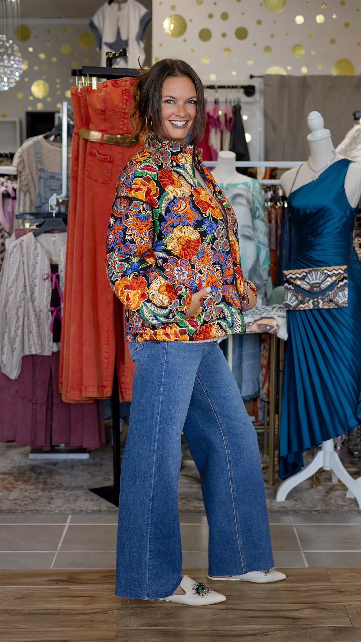 Emilia Bomber Jacket in Multi