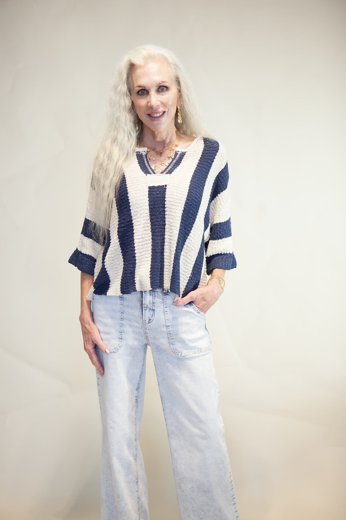 Free Spirit Vertical Stripe Sweater