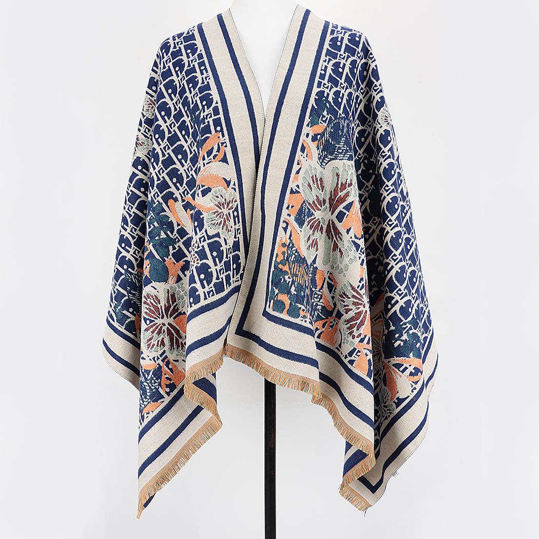 Delphine Lattice Floral Scarf