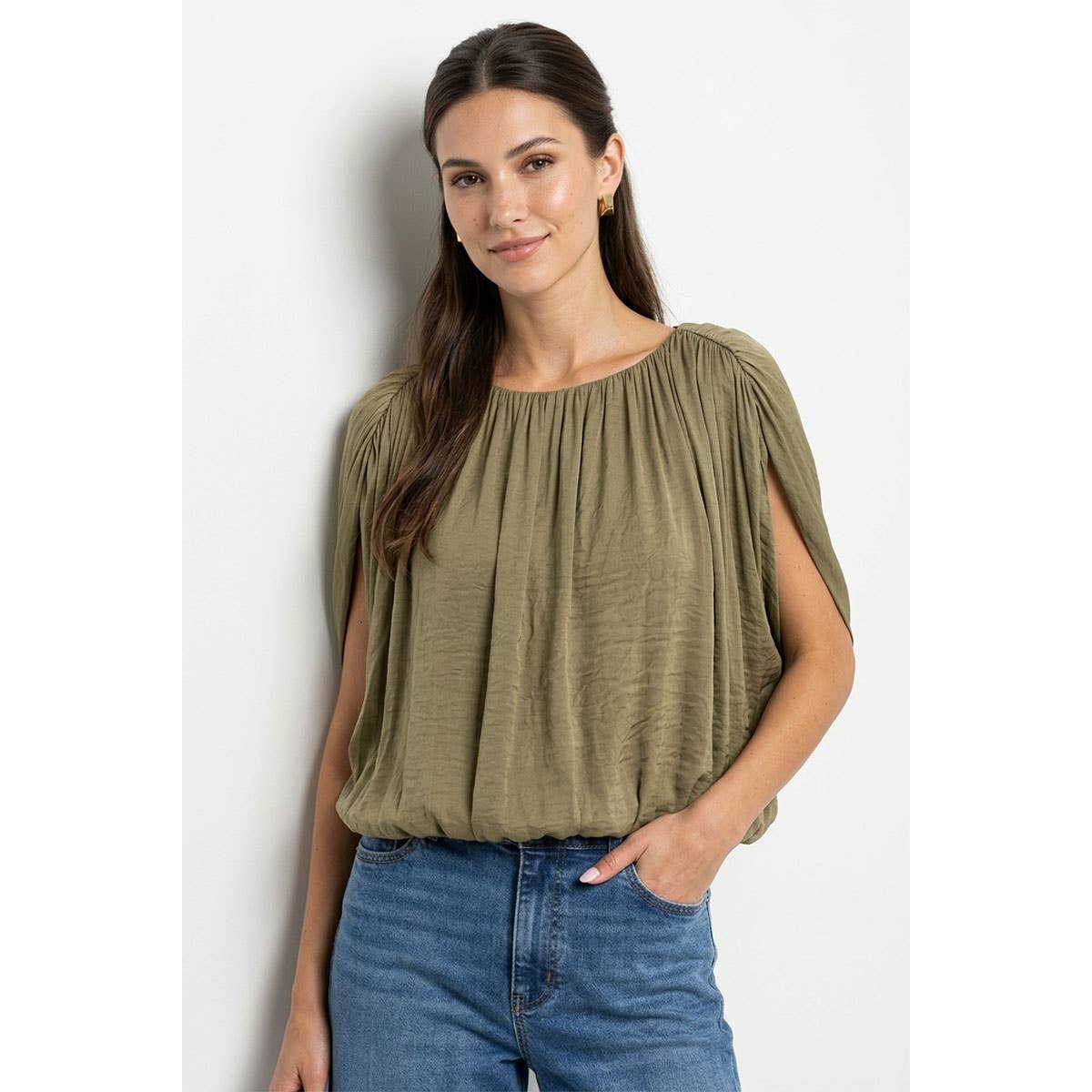 Drape Bubble Blouse