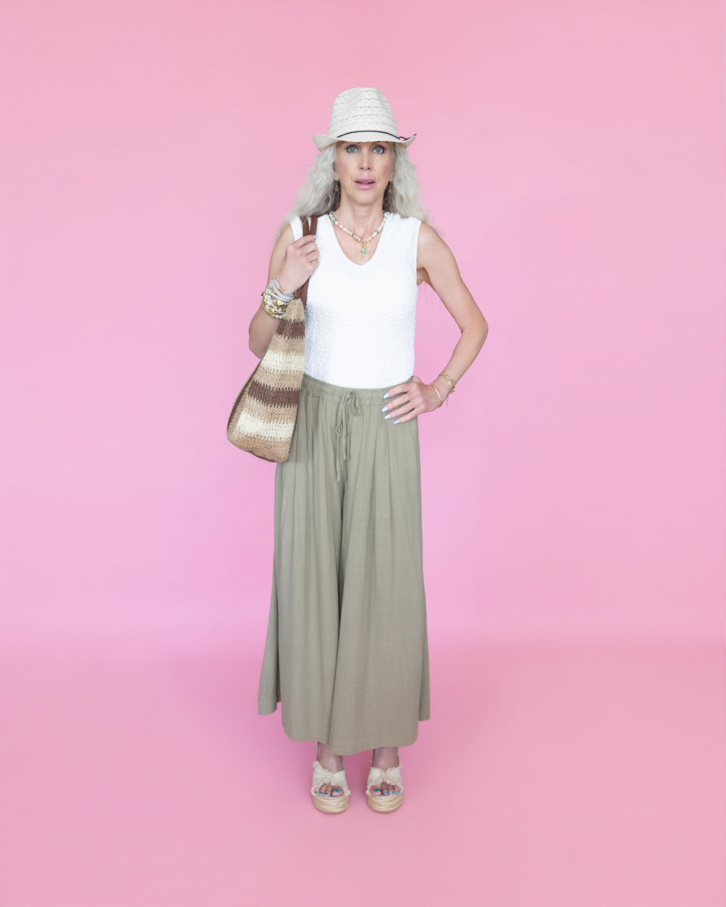 Rib-Trimmed Textured Popcorn Knit Top
