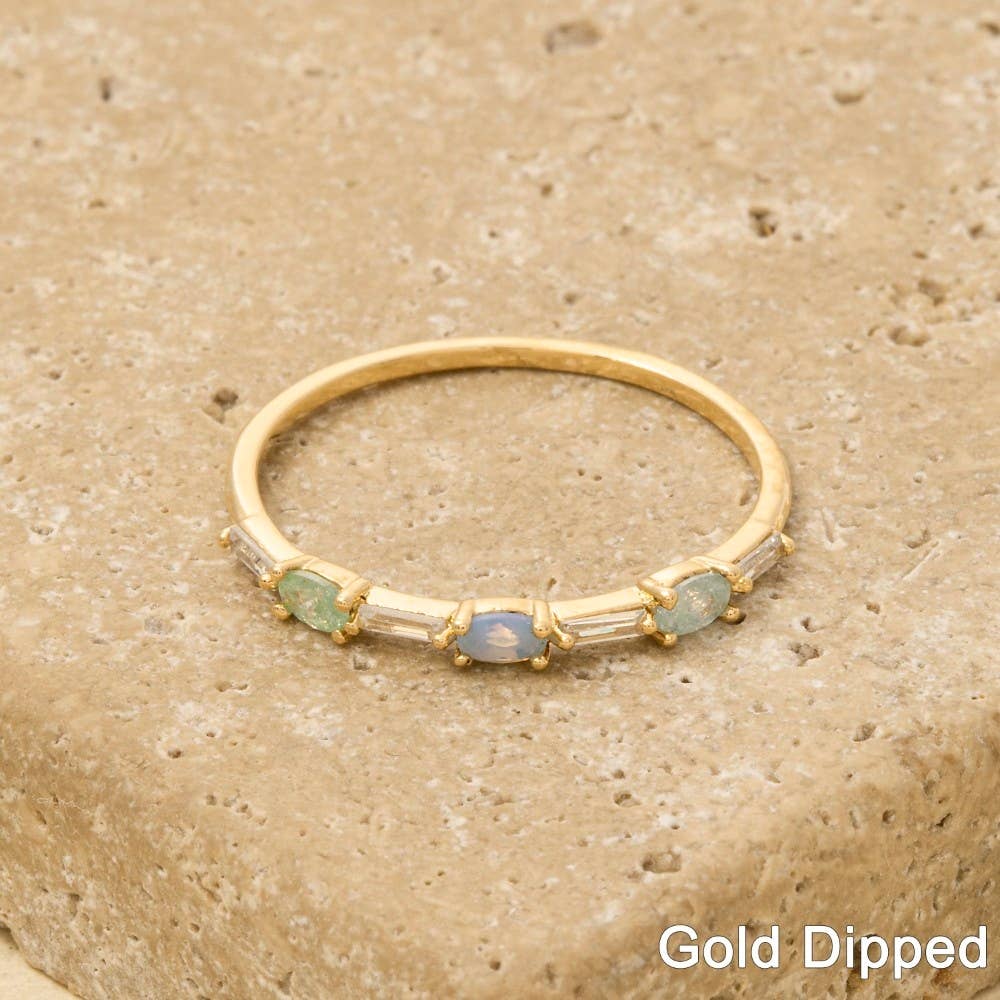 Gold Dipped Assorted Delicate Cz Ring