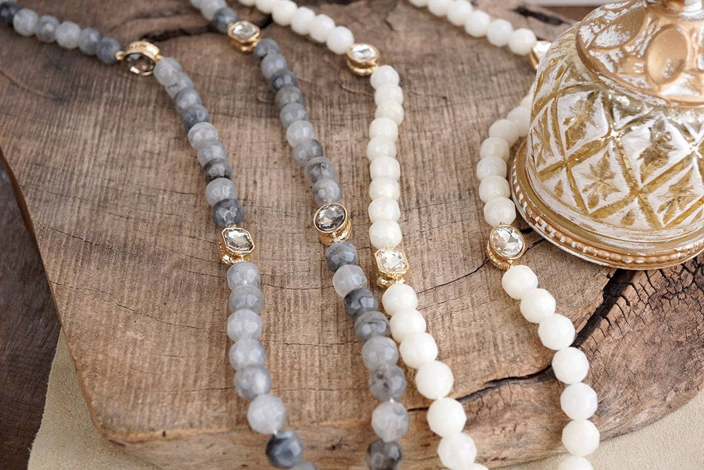 Long Coin Chunky Beaded Necklace – Marbled Muse