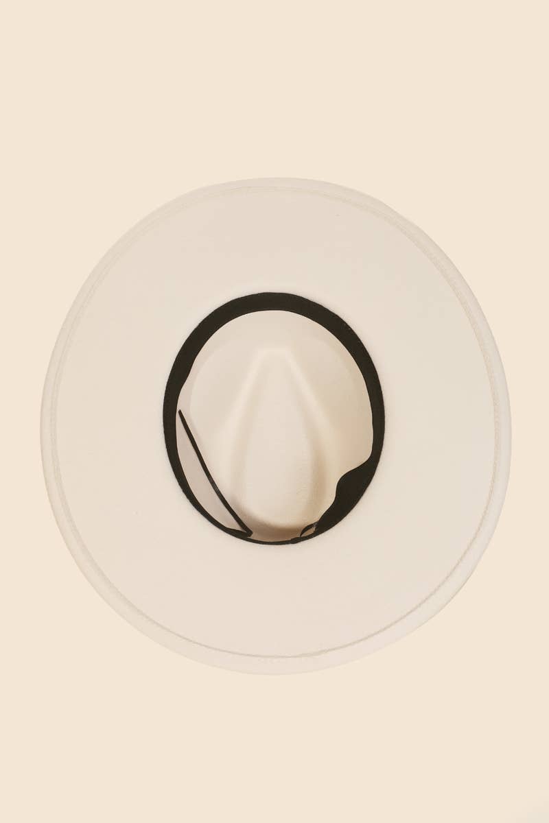 Falling For You Leopard Trim Fedora Hat