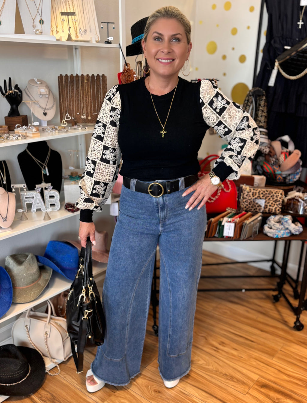 Mustard Seed Doreen Dark Wash Detailed Jeans