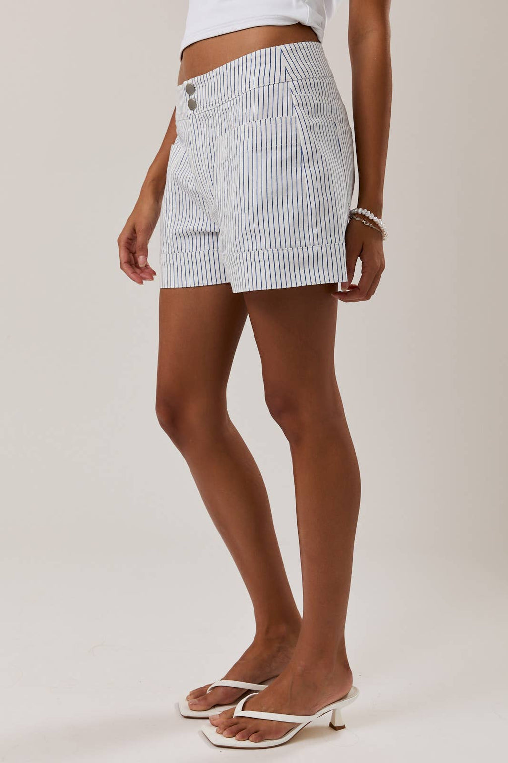 Mid-Rise Stripe Shorts