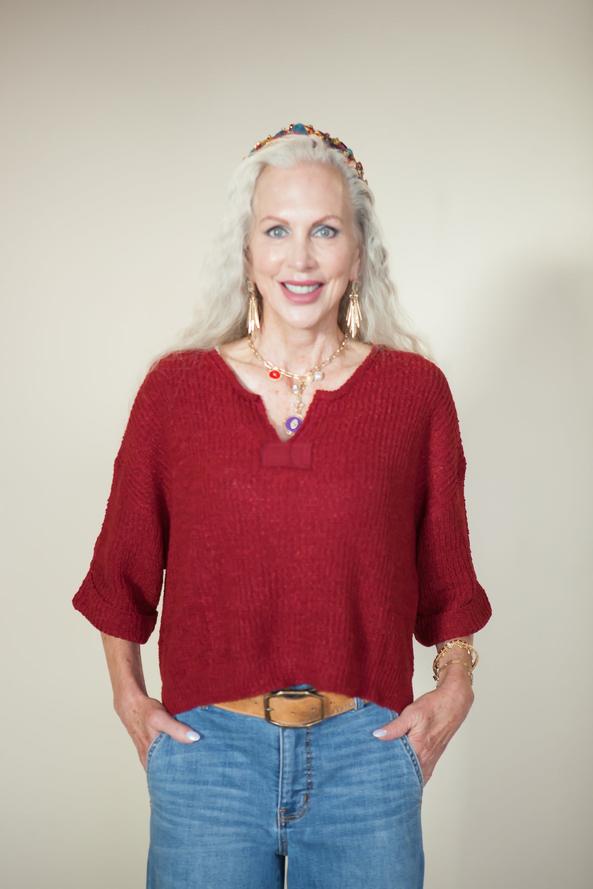 Forever Perfect Loose Fit Slouchy Cropped Sweater