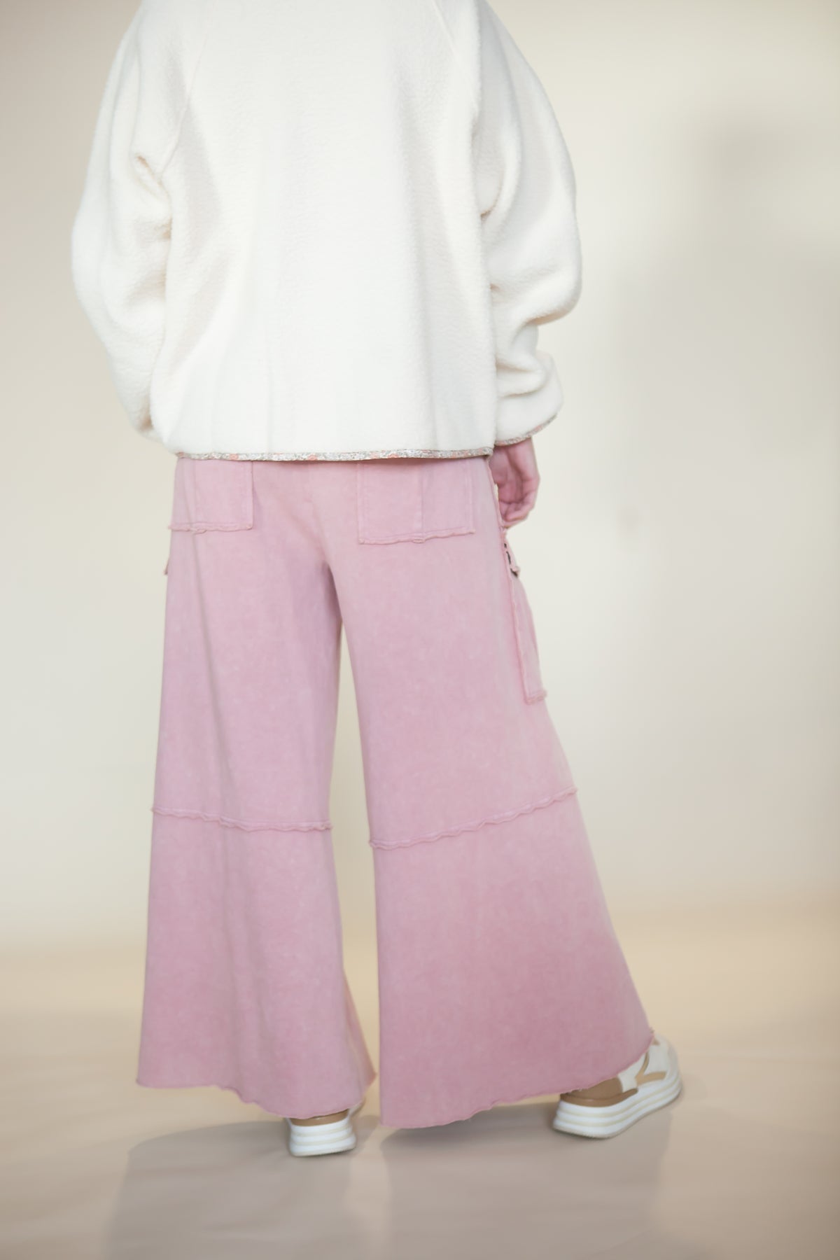 Nomad Wide Leg Terry Cargo Pants