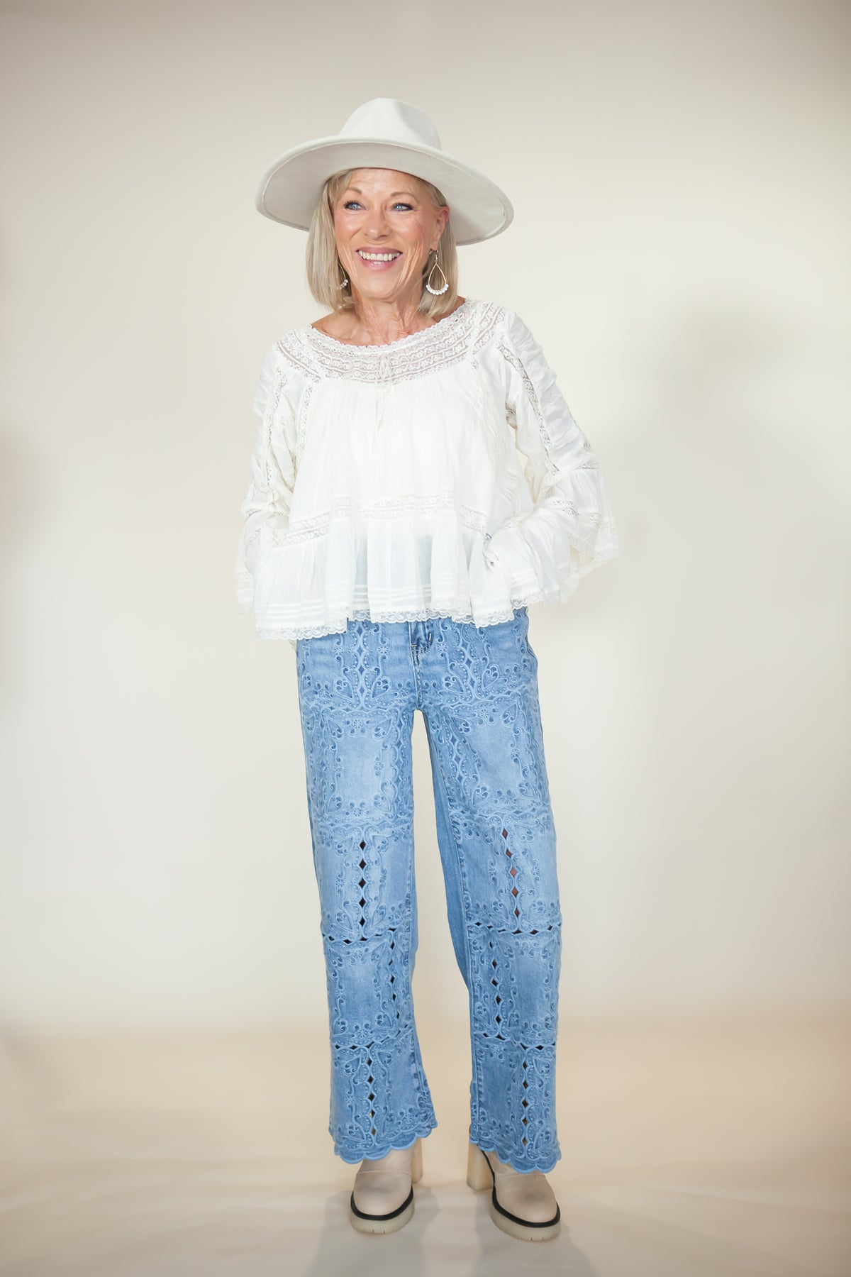 Juniper Embroidered Boho Jeans