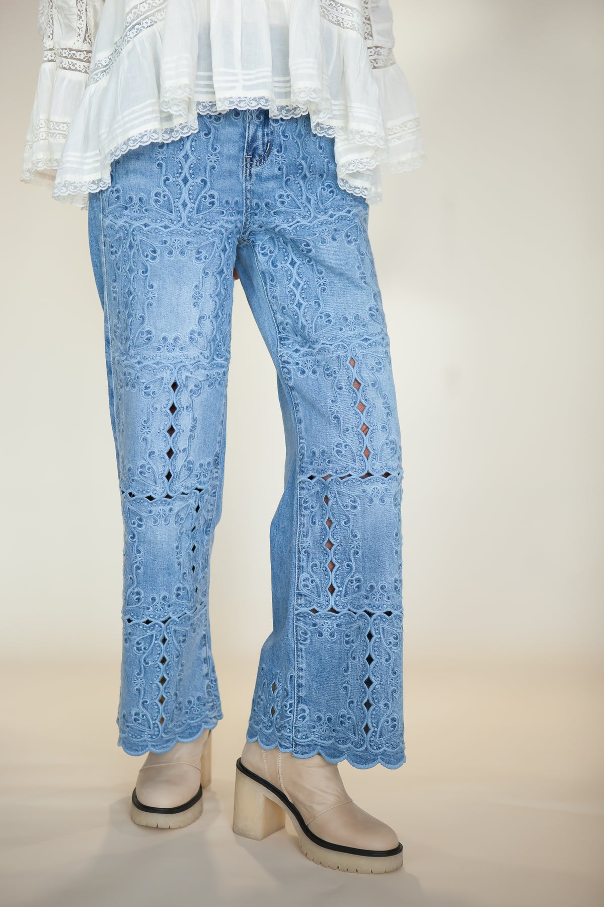 Juniper Embroidered Boho Jeans