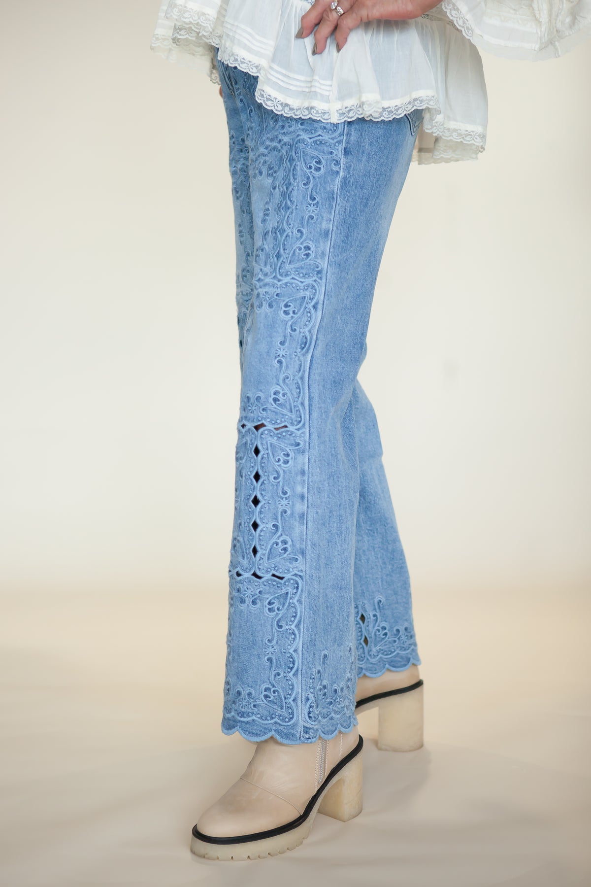 Juniper Embroidered Boho Jeans