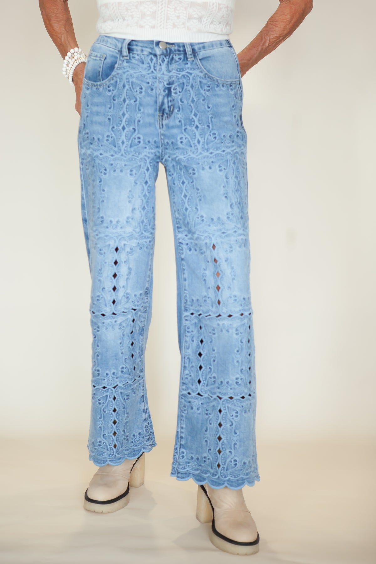 Juniper Embroidered Boho Jeans