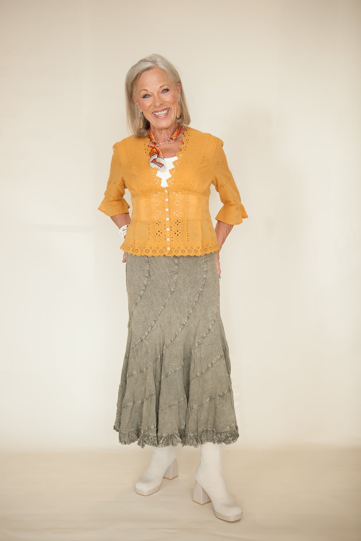Boho Flair Mid-Length Skirt
