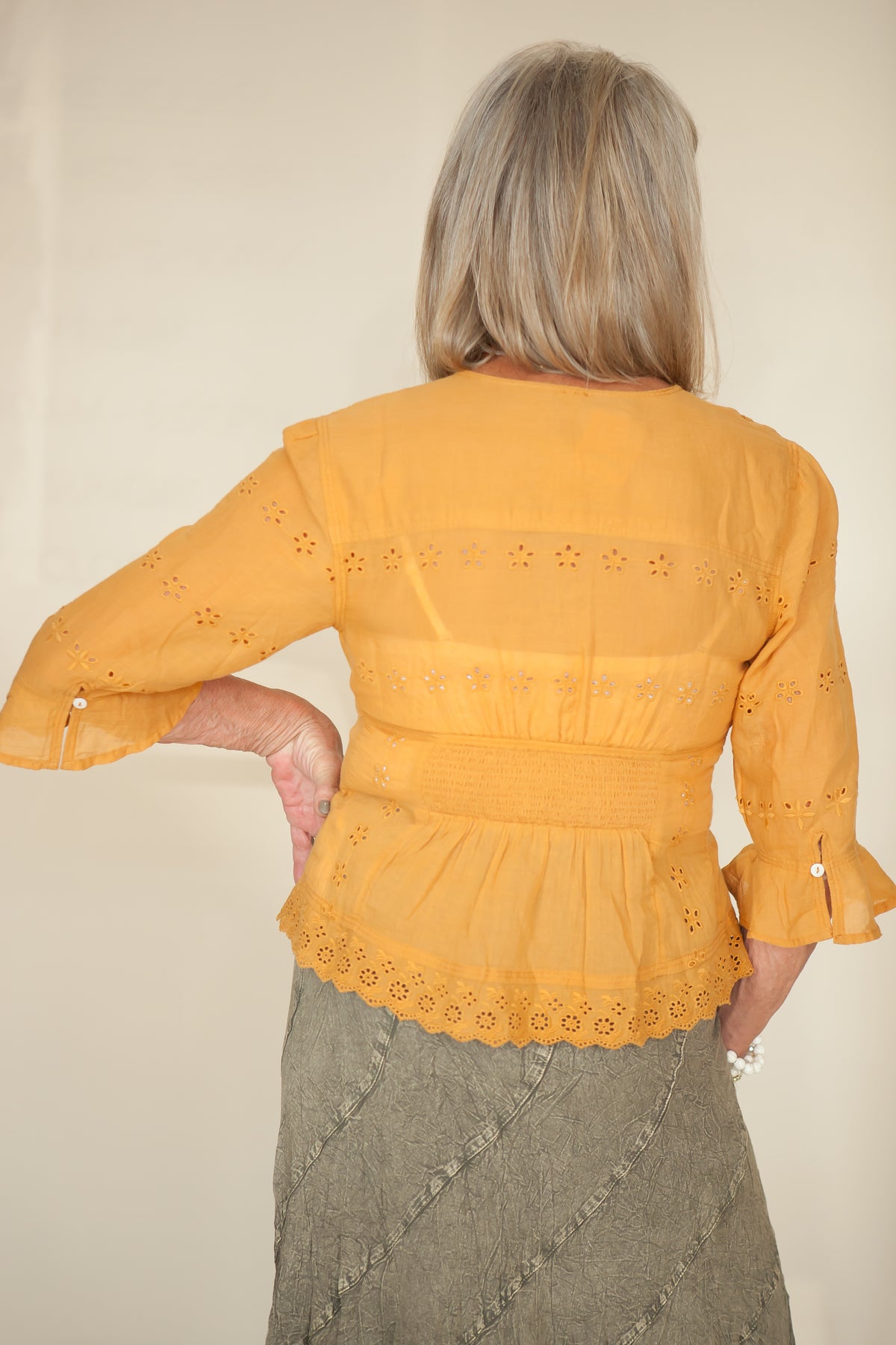 Free People Salone Eyelet Top