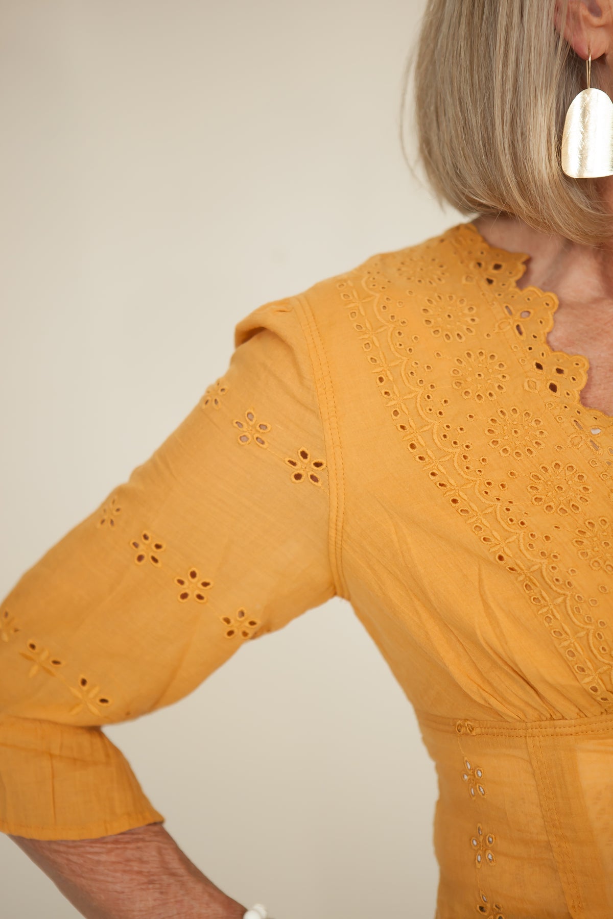 Free People Salone Eyelet Top