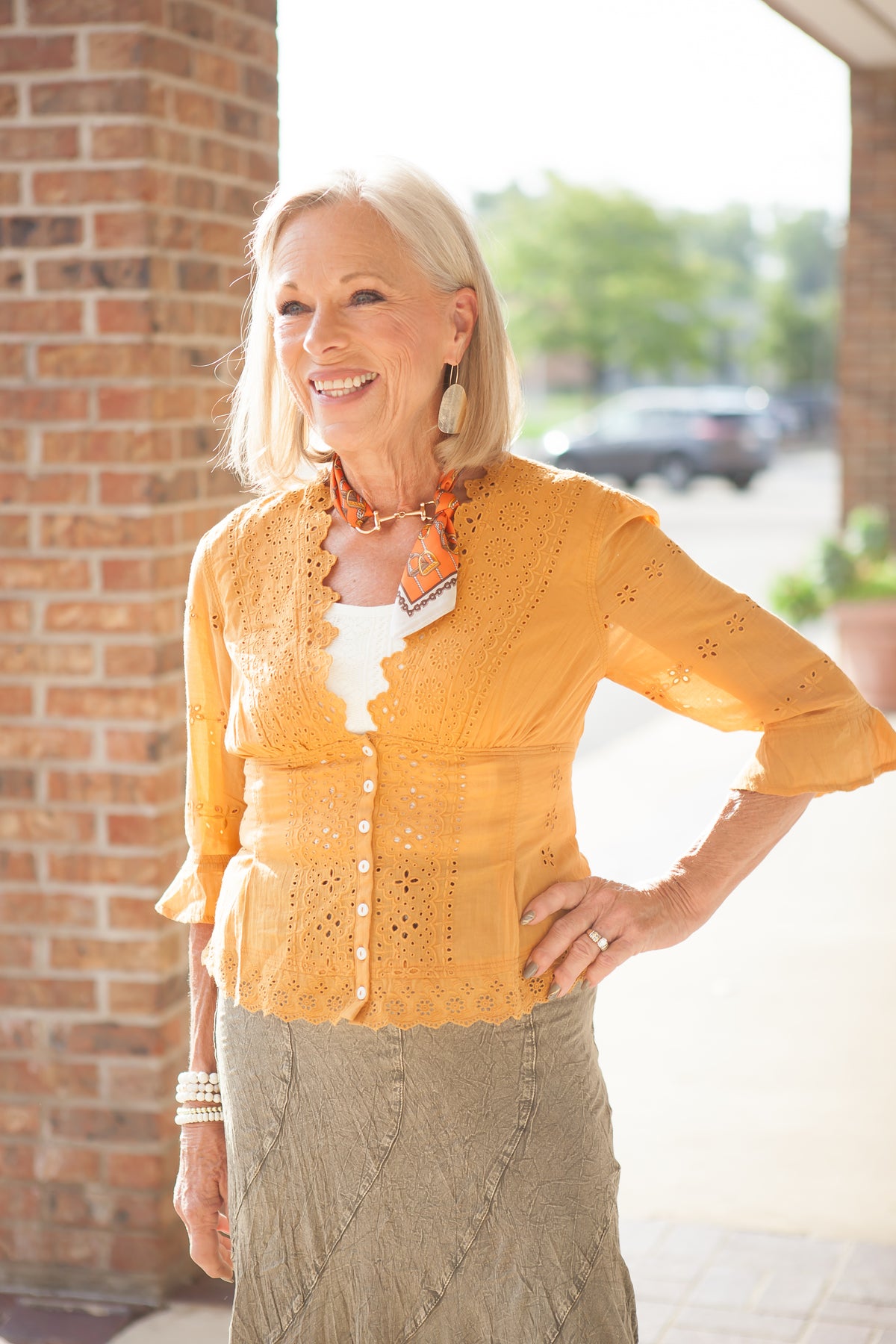 Free People Salone Eyelet Top