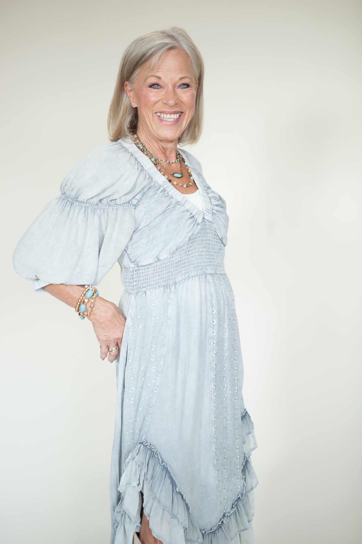 Boho Goddess V-Neck Dress