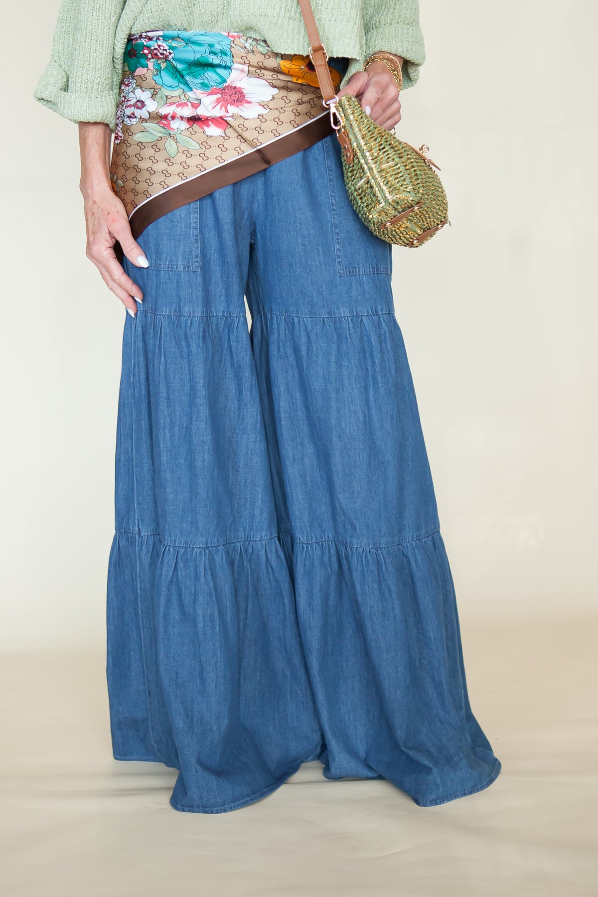 Wanderer Mineral Wash Wide Leg Pants