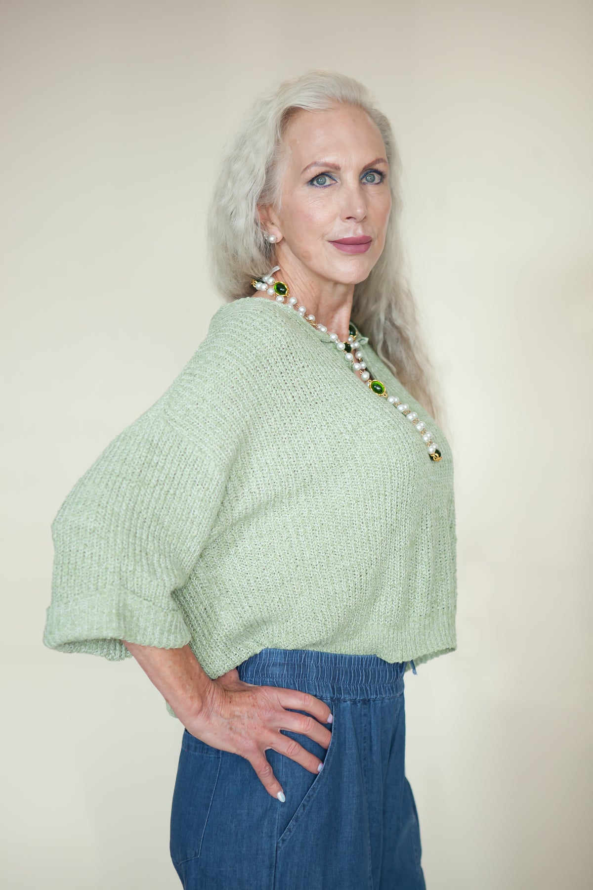 Forever Perfect Loose Fit Slouchy Cropped Sweater