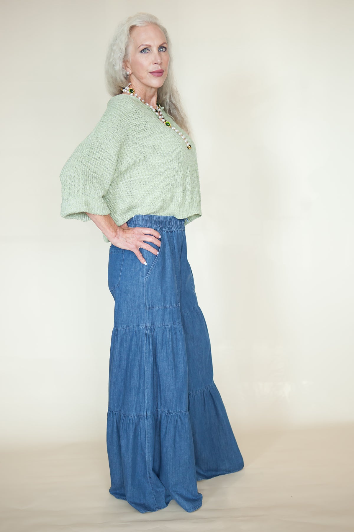 Wanderer Mineral Wash Wide Leg Pants
