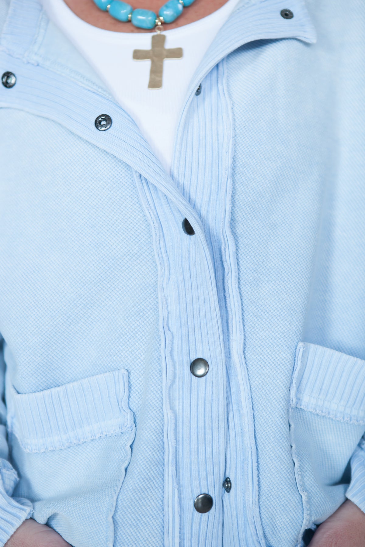 Westwood Washed Terry Button Down Jacket
