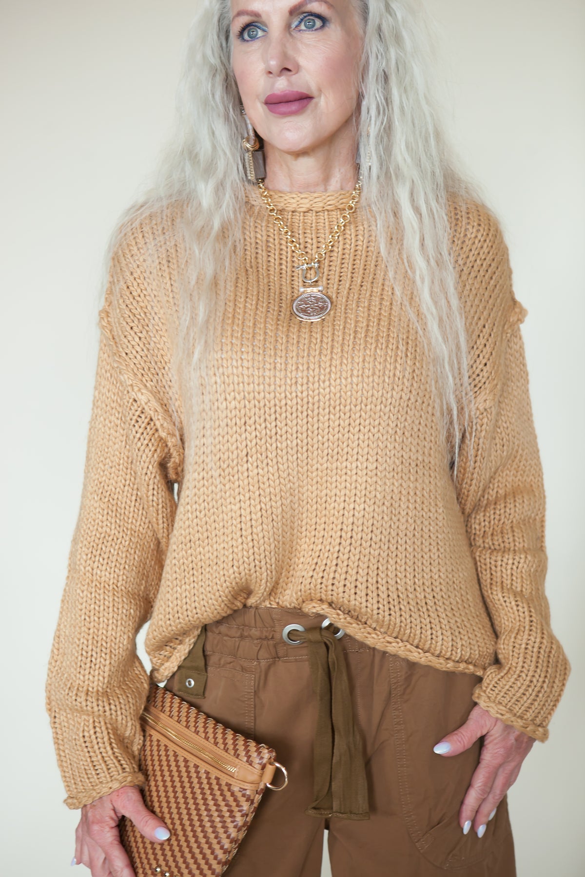 Everly Mock-Neck Knit Pullover