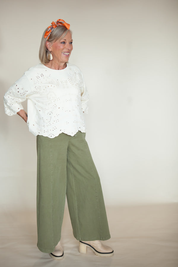 Free Spirit Mineral Wash Wide Leg Pants