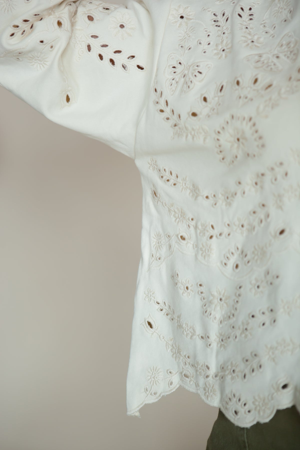 Bestie Eyelet Short-Sleeve Sweatshirt