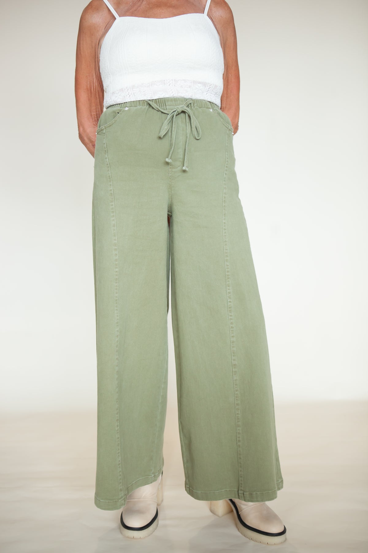 Free Spirit Mineral Wash Wide Leg Pants