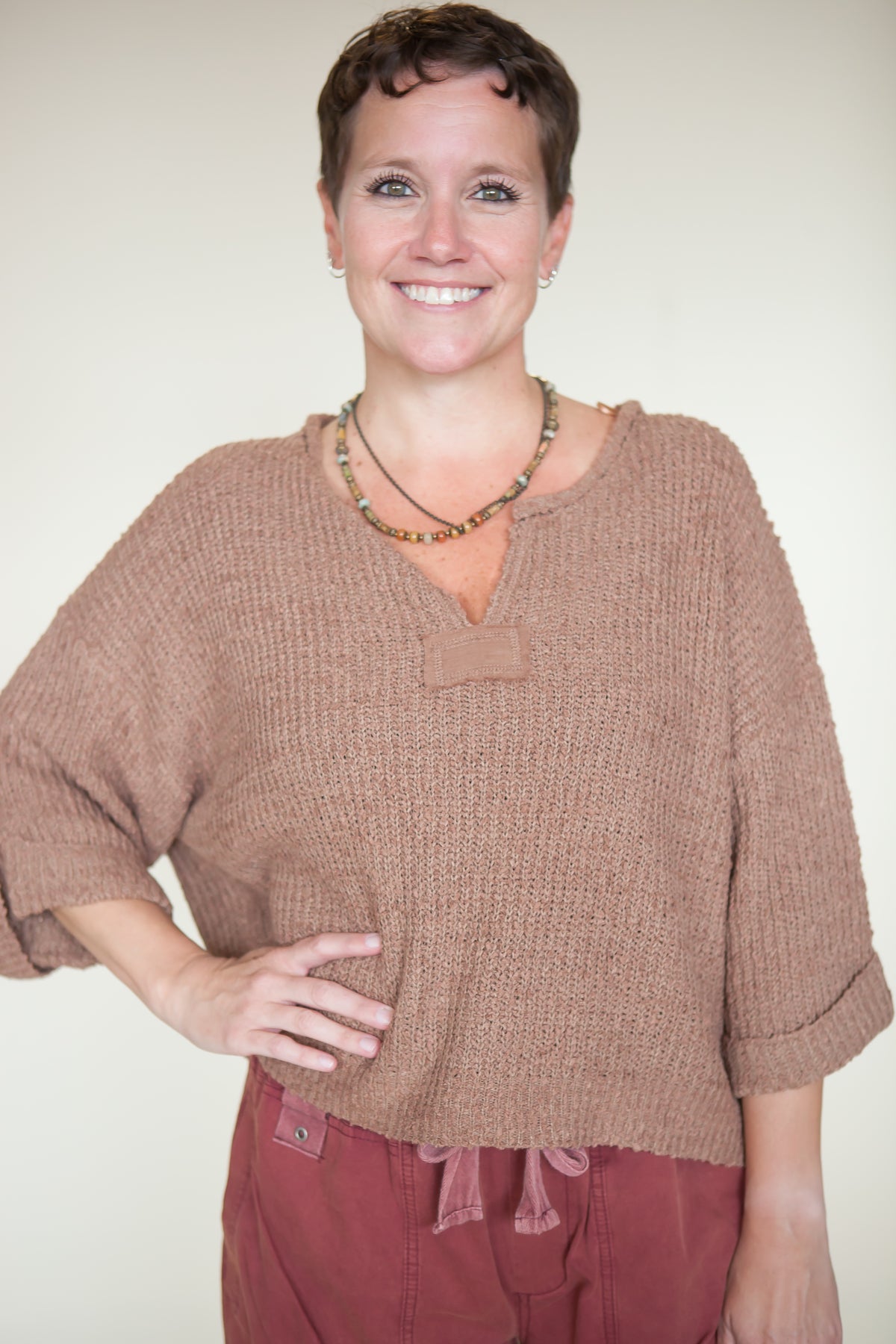 Forever Perfect Loose Fit Slouchy Cropped Sweater