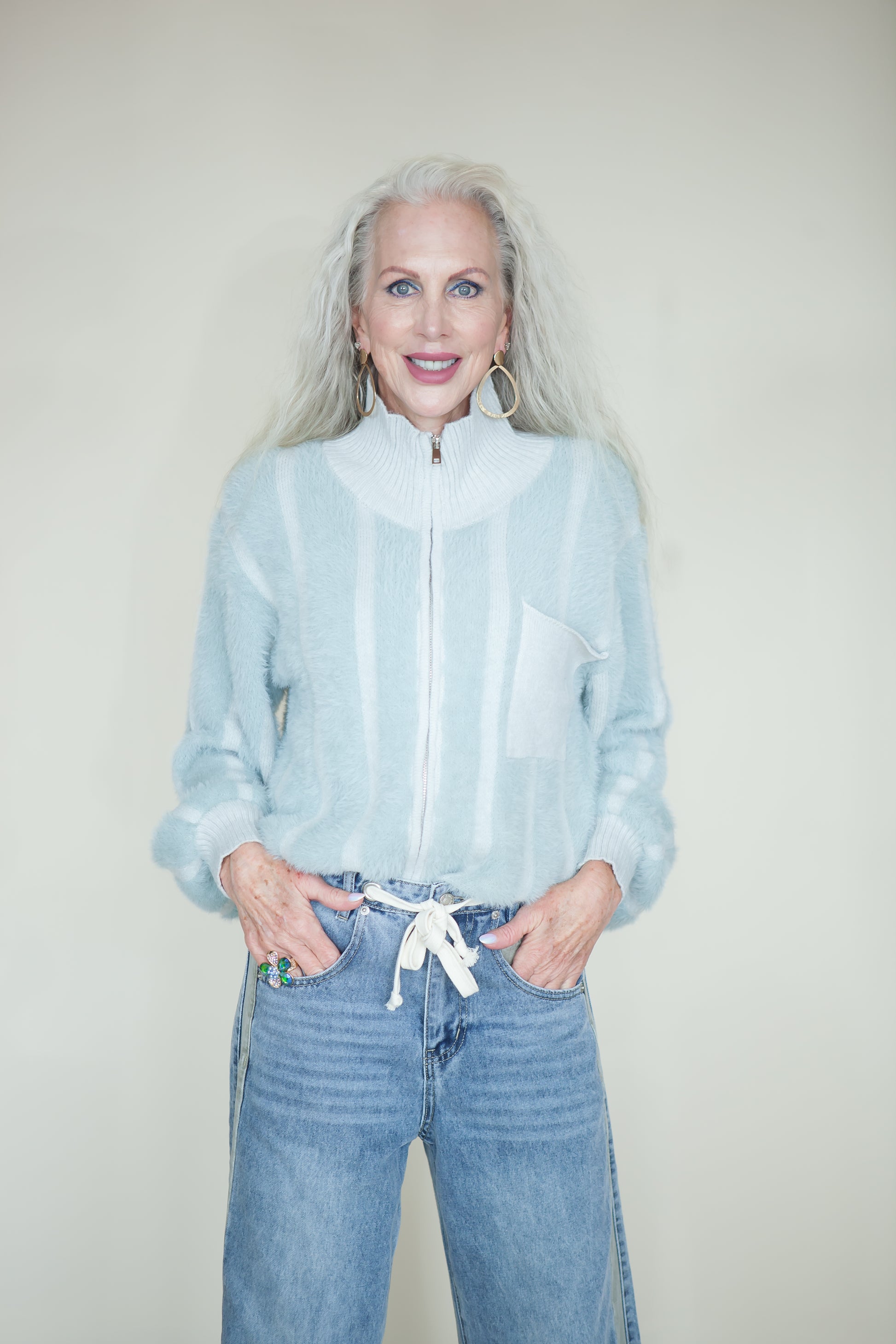 Aspen Fuzzy Sweater Jacket