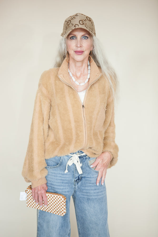 Aspen Fuzzy Sweater Jacket