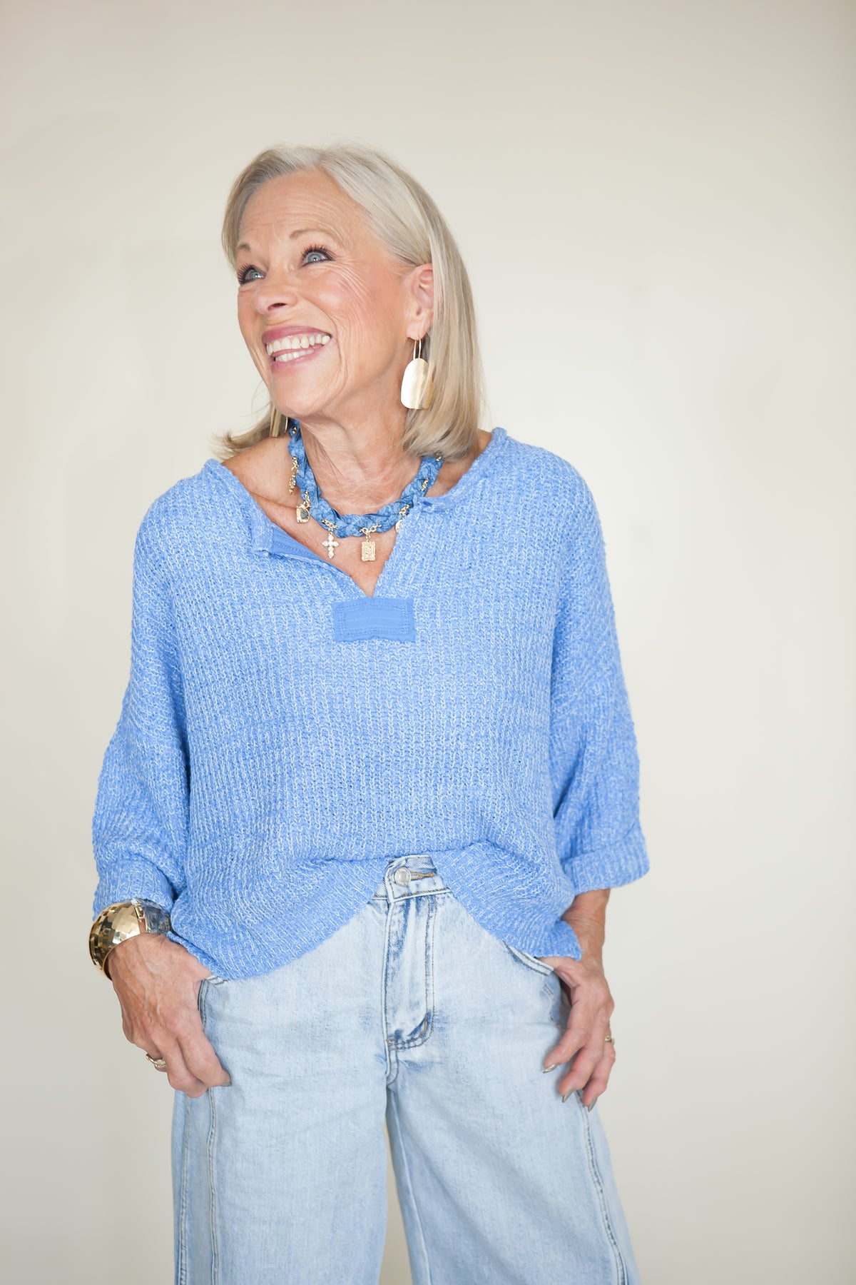 Forever Perfect Loose Fit Slouchy Cropped Sweater