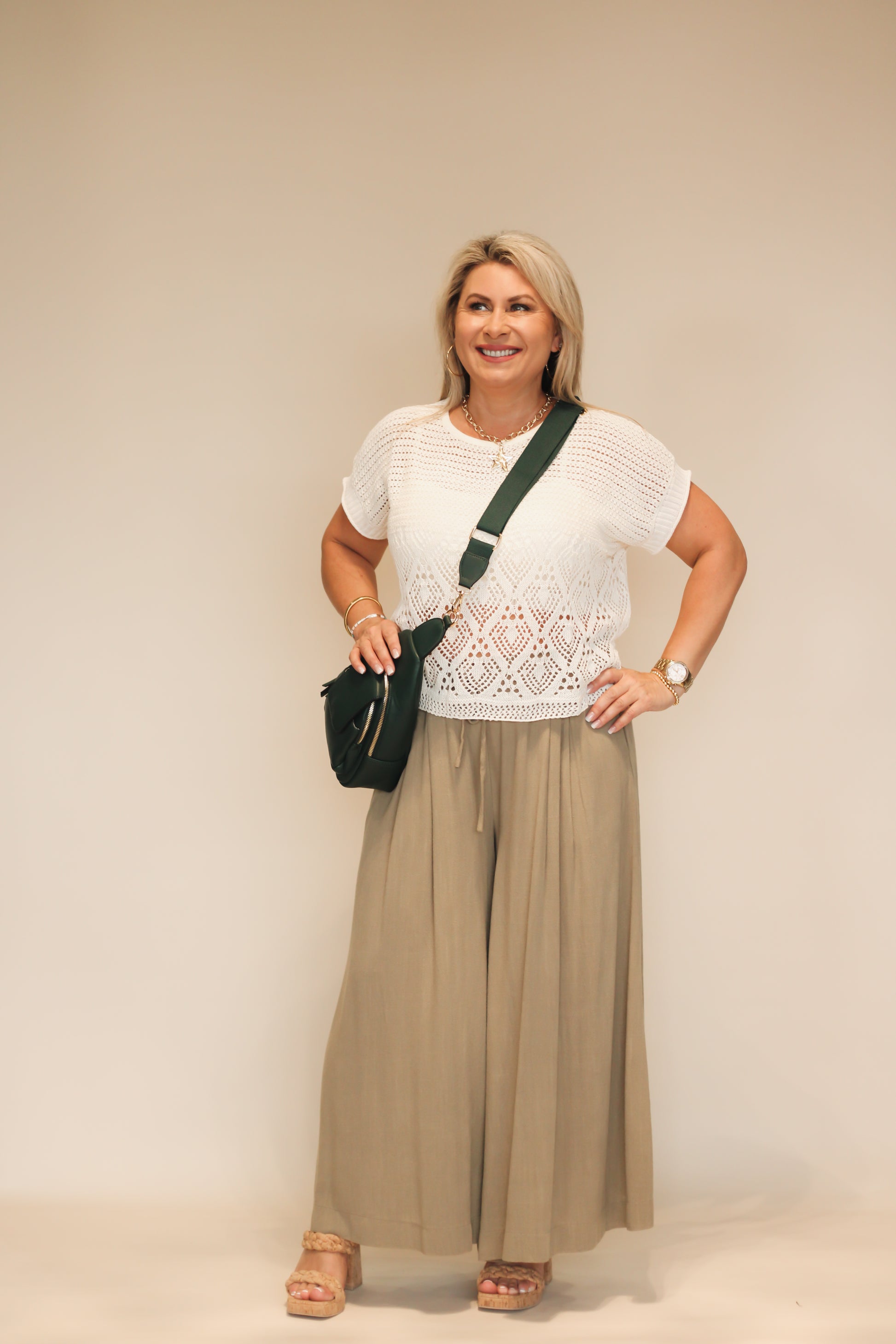 Floral Detail Crochet Boho Top